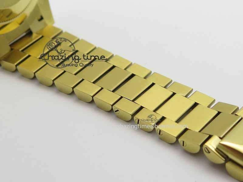 Fashionable Day-Date 40mm 228238 YG Noob 1:1 Best Edition Silver Dial On YG President Bracelet A 3710