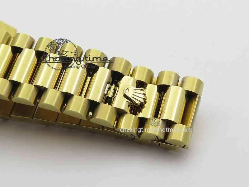 Fashionable Day-Date 40mm 228238 YG Noob 1:1 Best Edition Silver Dial On YG President Bracelet A 3710