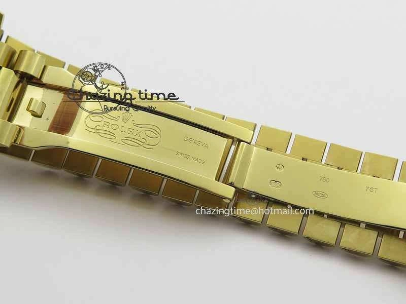 Fashionable Day-Date 40mm 228238 YG Noob 1:1 Best Edition Silver Dial On YG President Bracelet A 3710