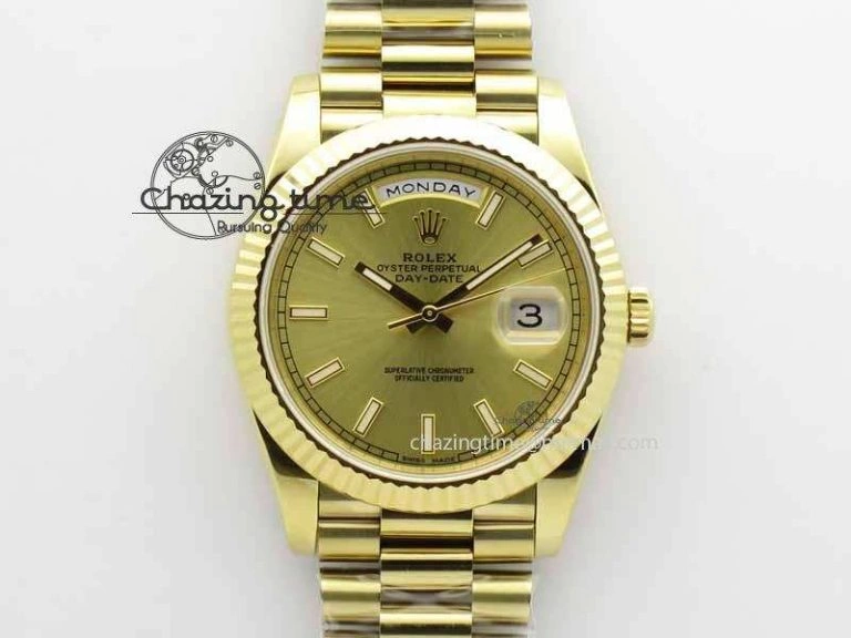 Day-Date 40mm 228238 YG Noob 1:1 Best Edition YG Dial On YG President Bracelet A Sophisticated 3714
