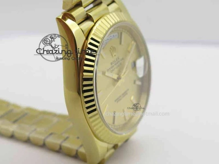 Day-Date 40mm 228238 YG Noob 1:1 Best Edition YG Dial On YG President Bracelet A Sophisticated 3714