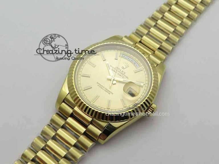 Day-Date 40mm 228238 YG Noob 1:1 Best Edition YG Dial On YG President Bracelet A Sophisticated 3714