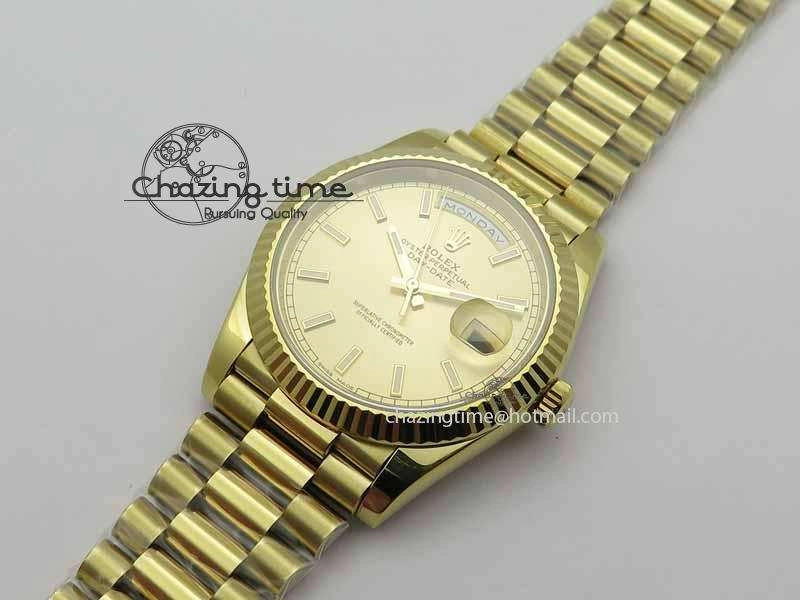 Day-Date 40mm 228238 YG Noob 1:1 Best Edition YG Dial On YG President Bracelet A Sophisticated 3714