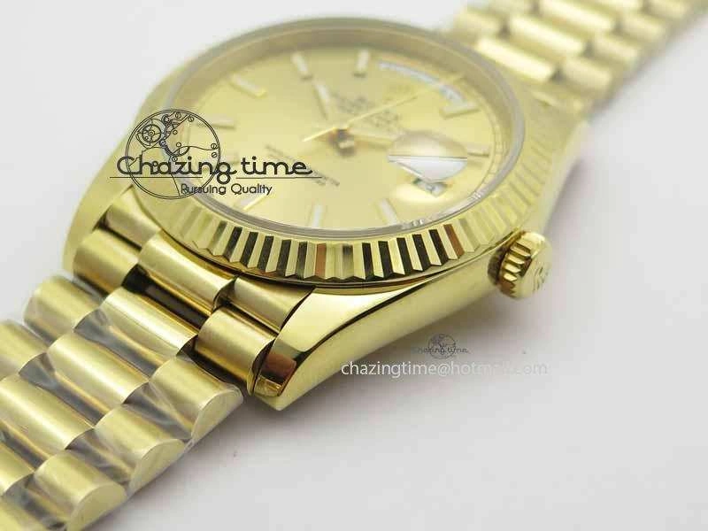 Day-Date 40mm 228238 YG Noob 1:1 Best Edition YG Dial On YG President Bracelet A Sophisticated 3714
