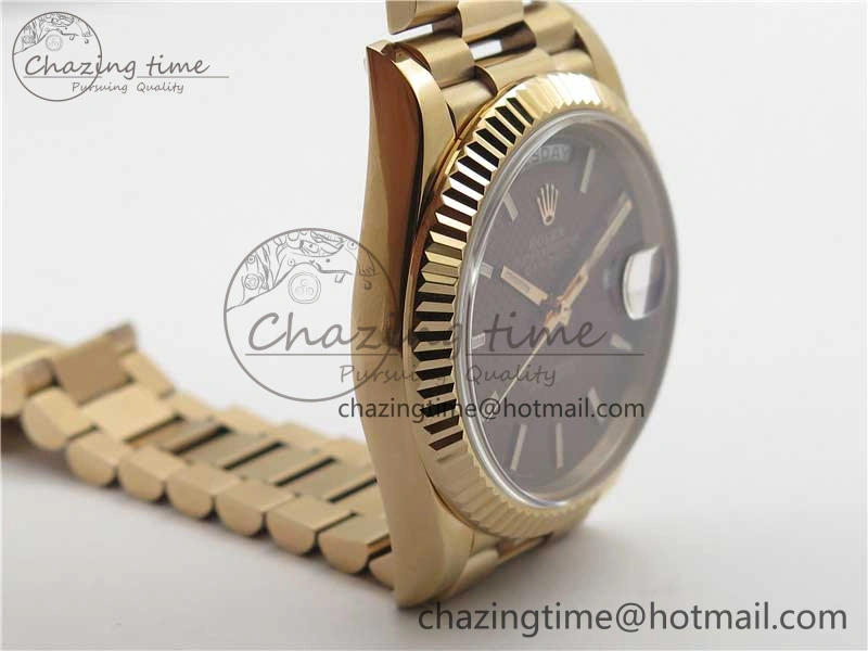 Day-Date 40mm 228239 BP New Dial Version 904 RG Brown Stick Markers Dial on RG President Bracelet A HighPerformance 2829