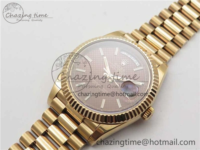 Day-Date 40mm 228239 BP New Dial Version 904 RG Brown Stick Markers Dial on RG President Bracelet A HighPerformance 2829