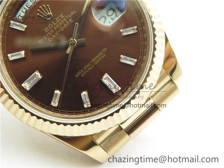 Day-Date 40mm 228239 BP New Dial Version 904 RG Brown T Crystal Markers Dial on RG President Bracelet A Practical 2825