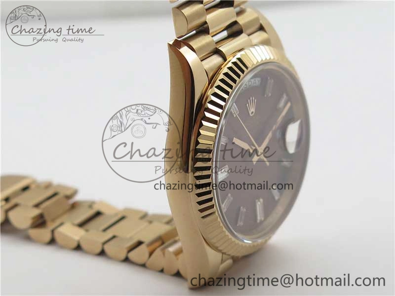 Day-Date 40mm 228239 BP New Dial Version 904 RG Brown T Crystal Markers Dial on RG President Bracelet A Practical 2825