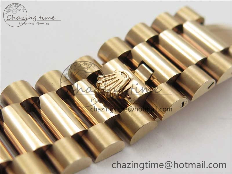 Day-Date 40mm 228239 BP New Dial Version 904 RG Green Roman Dial on RG President Bracelet A Stretchable 2828