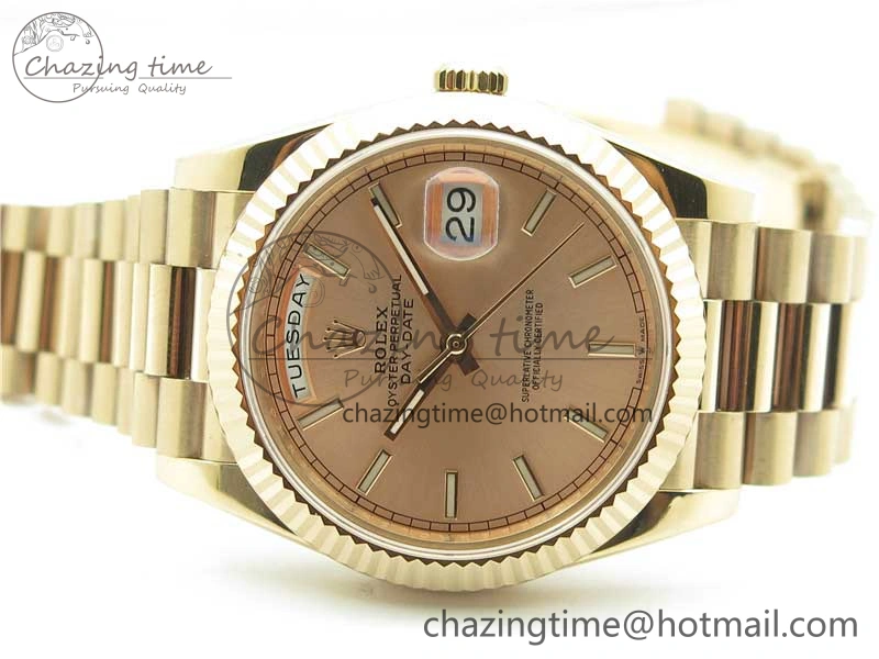 Day-Date 40mm 228239 BP New Dial Version 904 RG Stick Markers RG Dial on RG President Bracelet A Versatile 2830