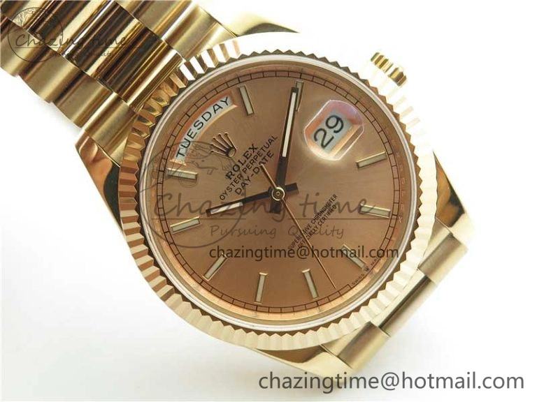 Day-Date 40mm 228239 BP New Dial Version 904 RG Stick Markers RG Dial on RG President Bracelet A Versatile 2830