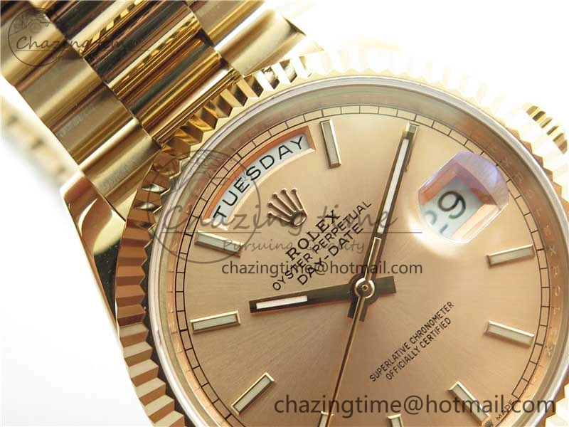 Day-Date 40mm 228239 BP New Dial Version 904 RG Stick Markers RG Dial on RG President Bracelet A Versatile 2830