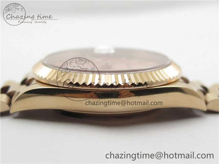 Durable Day-Date 40mm 228239 BP New Dial Version 904 RG Textured Stick Markers Dial on RG President Bracelet A 2826