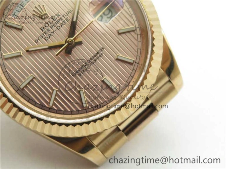 Durable Day-Date 40mm 228239 BP New Dial Version 904 RG Textured Stick Markers Dial on RG President Bracelet A 2826