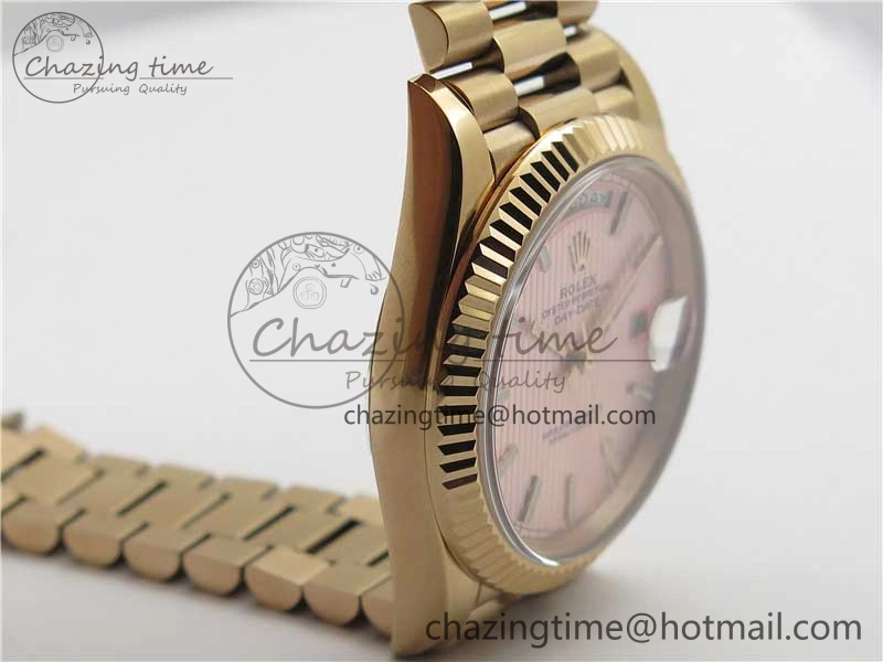 Durable Day-Date 40mm 228239 BP New Dial Version 904 RG Textured Stick Markers Dial on RG President Bracelet A 2826