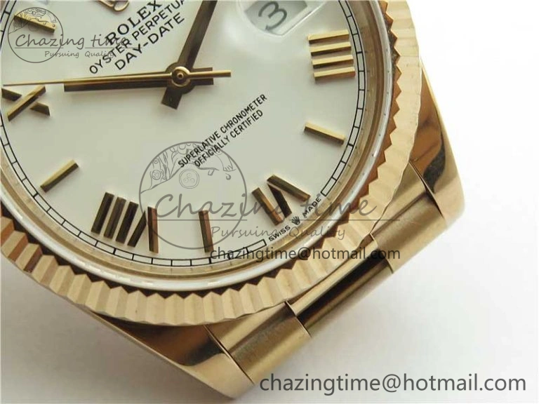 Day-Date 40mm 228239 BP New Dial Version 904 RG White Roman Dial on RG President Bracelet A HighPerformance 2831