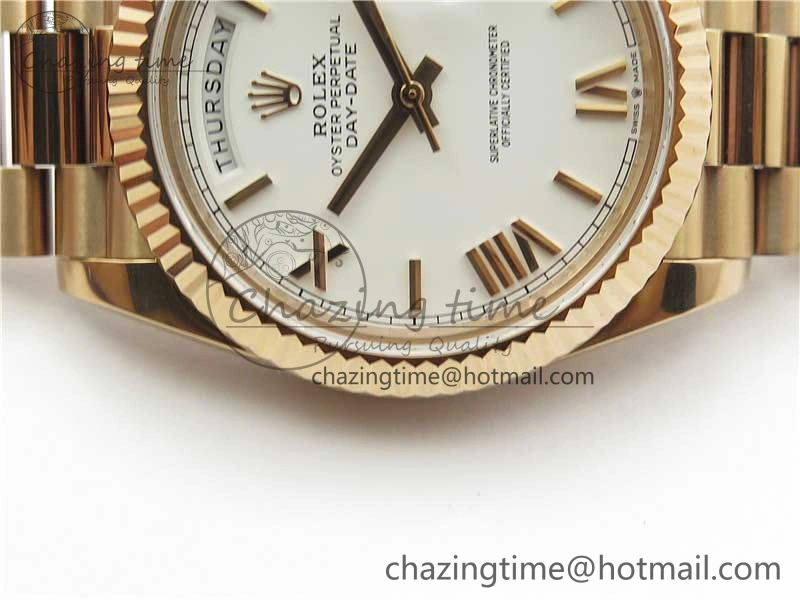 Day-Date 40mm 228239 BP New Dial Version 904 RG White Roman Dial on RG President Bracelet A HighPerformance 2831