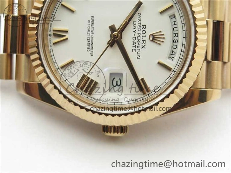 Day-Date 40mm 228239 BP New Dial Version 904 RG White Roman Dial on RG President Bracelet A HighPerformance 2831