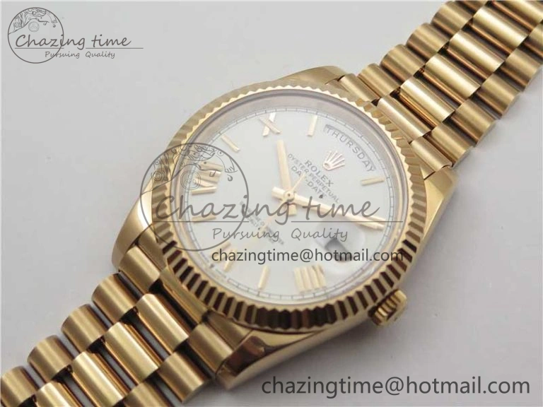 Day-Date 40mm 228239 BP New Dial Version 904 RG White Roman Dial on RG President Bracelet A HighPerformance 2831