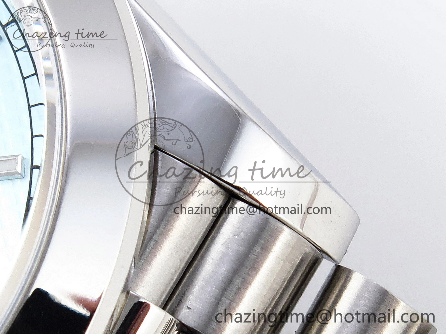 EyeCatching Day-Date 40mm 228239 BP New Dial Version 904 SS Ice Blue Stick Markers Dial On SS President Bracelet A 1876