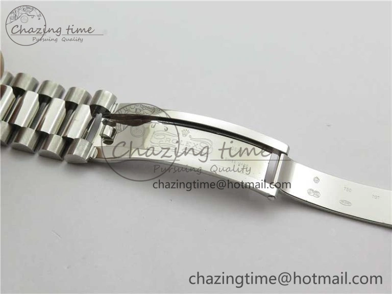 Timeless Day-Date 40mm 228239 BP New Dial Version 904 SS Ice Blue T Crystal Markers Dial on SS President Bracelet A 2822
