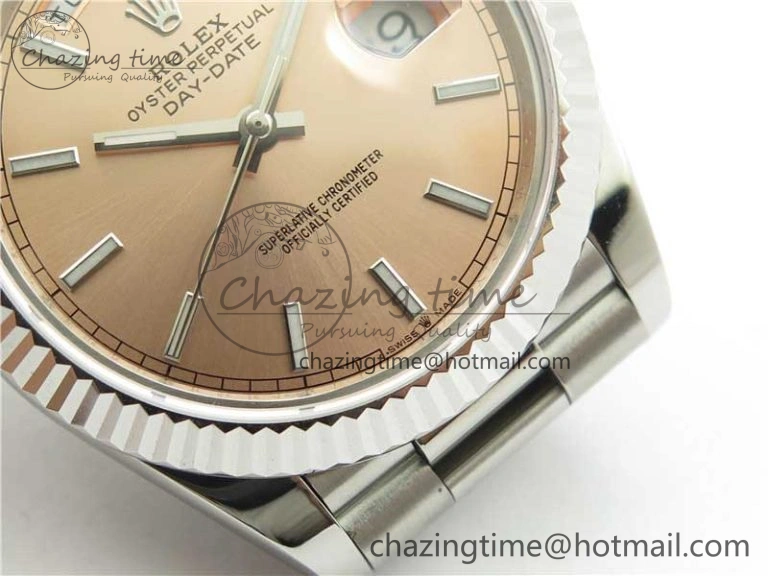 Colorful Day-Date 40mm 228239 BP New Dial Version 904 SS RG Stick Markers Dial on SS President Bracelet A 2819