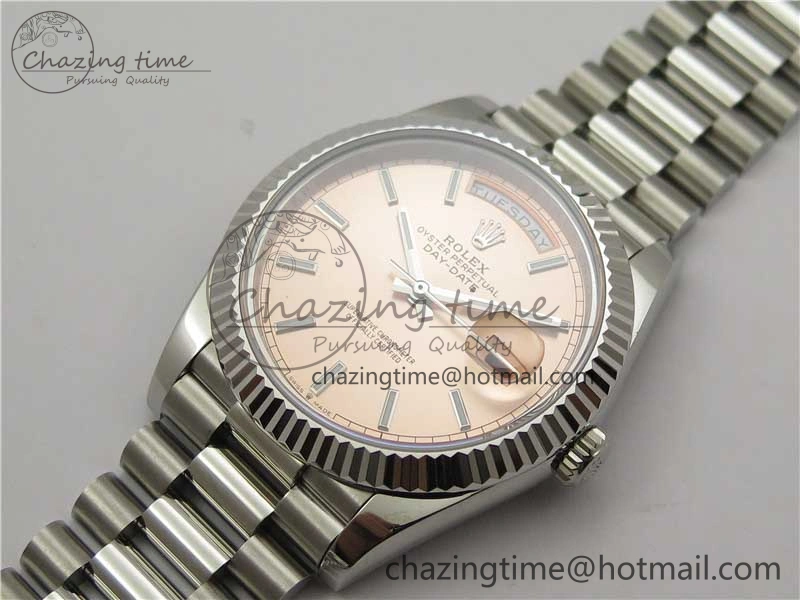 Colorful Day-Date 40mm 228239 BP New Dial Version 904 SS RG Stick Markers Dial on SS President Bracelet A 2819