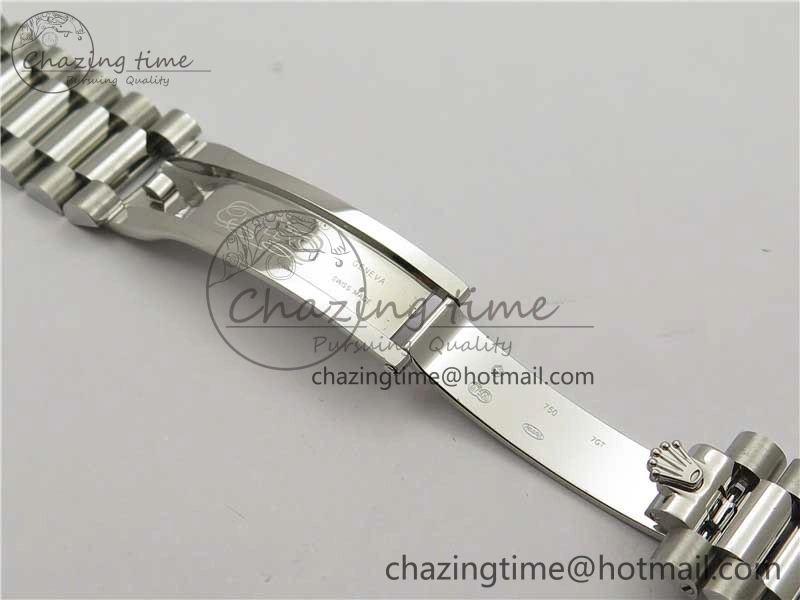 Day-Date 40mm 228239 BP New Dial Version 904 SS Silver T Crystal Markers Dial on SS President Bracelet A Lightweight 2816