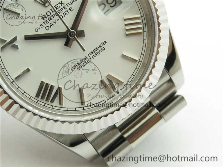 Day-Date 40mm 228239 BP New Dial Version 904 SS White Roman Dial on SS President Bracelet A QuickDry 2823