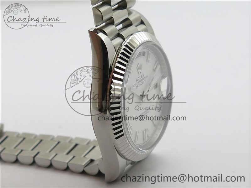 Day-Date 40mm 228239 BP New Dial Version 904 SS White Roman Dial on SS President Bracelet A QuickDry 2823