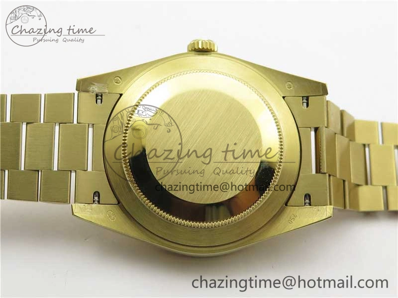 Day-Date 40mm 228239 BP New Dial Version 904 YG  Green Stick Markers Dial on YG President Bracelet A Seasonal 2814