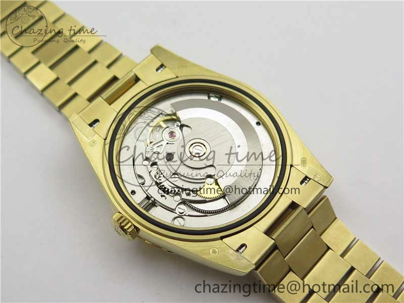 Day-Date 40mm 228239 BP New Dial Version 904 YG  Green Stick Markers Dial on YG President Bracelet A Seasonal 2814