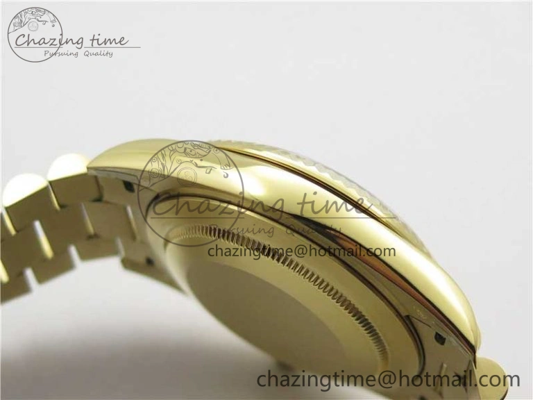 Stretchable Day-Date 40mm 228239 BP New Dial Version 904 YG Silver Textured Dial on YG President Bracelet A 2811