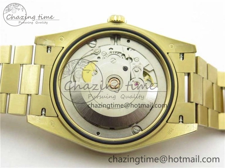 Stretchable Day-Date 40mm 228239 BP New Dial Version 904 YG Silver Textured Dial on YG President Bracelet A 2811