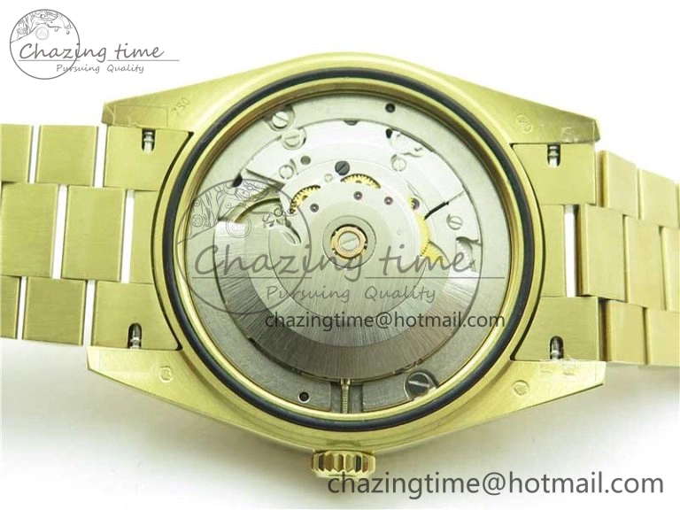 Stretchable Day-Date 40mm 228239 BP New Dial Version 904 YG Silver Textured Dial on YG President Bracelet A 2811