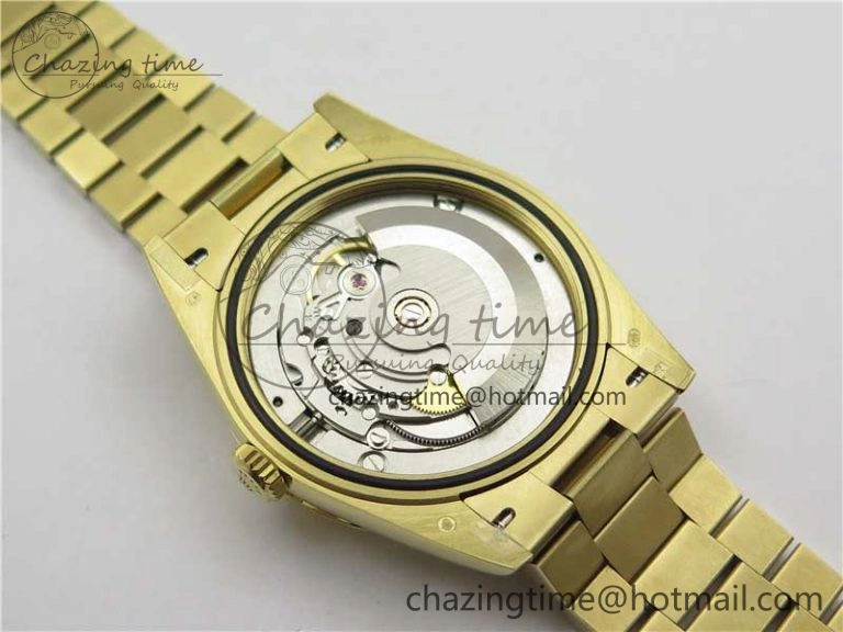 Stretchable Day-Date 40mm 228239 BP New Dial Version 904 YG Silver Textured Dial on YG President Bracelet A 2811