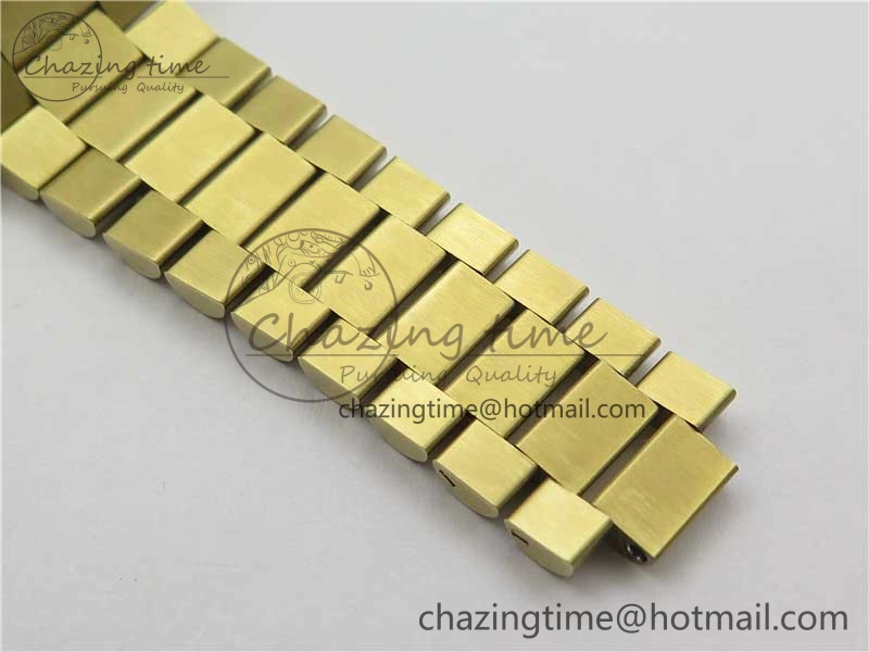 Stretchable Day-Date 40mm 228239 BP New Dial Version 904 YG Silver Textured Dial on YG President Bracelet A 2811