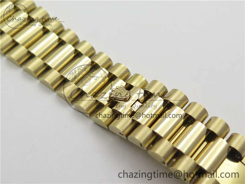 Stretchable Day-Date 40mm 228239 BP New Dial Version 904 YG Silver Textured Dial on YG President Bracelet A 2811