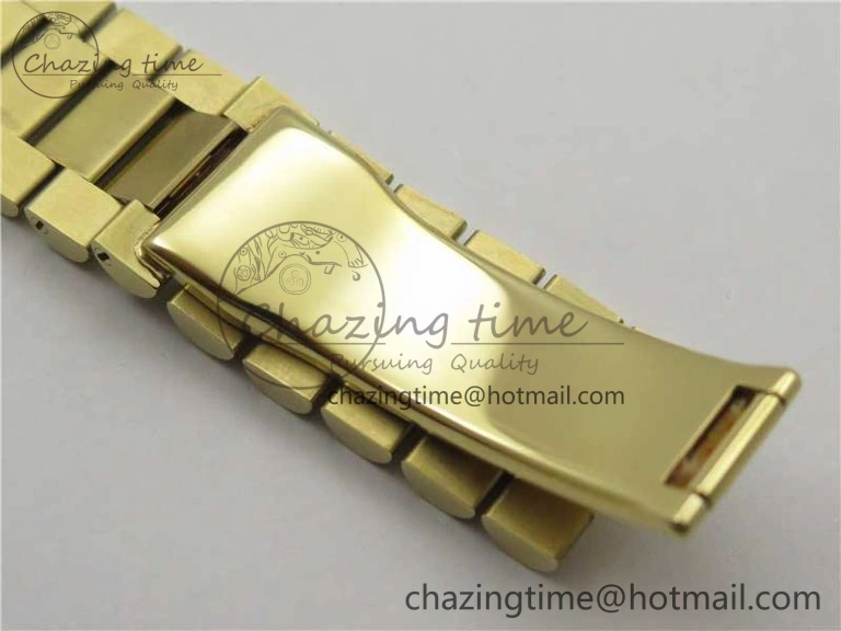 Stretchable Day-Date 40mm 228239 BP New Dial Version 904 YG Silver Textured Dial on YG President Bracelet A 2811