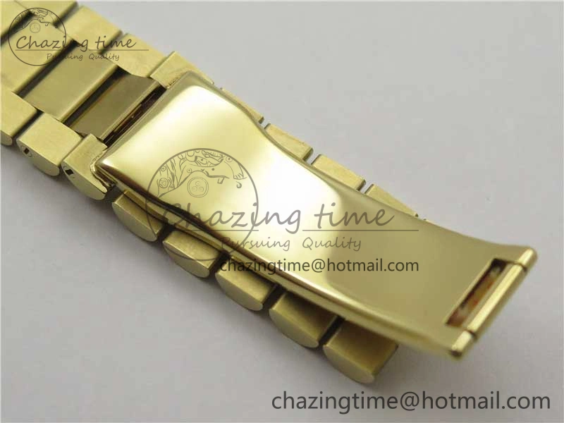 Stretchable Day-Date 40mm 228239 BP New Dial Version 904 YG Silver Textured Dial on YG President Bracelet A 2811