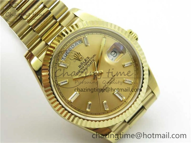 Seasonal Day-Date 40mm 228239 BP New Dial Version 904 YG T Crystal Markers YG Dial on YG President Bracelet A 2809