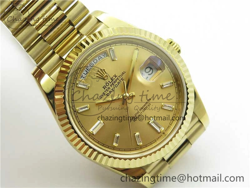 Seasonal Day-Date 40mm 228239 BP New Dial Version 904 YG T Crystal Markers YG Dial on YG President Bracelet A 2809