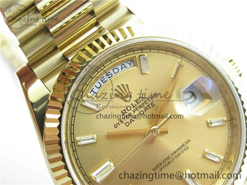 Seasonal Day-Date 40mm 228239 BP New Dial Version 904 YG T Crystal Markers YG Dial on YG President Bracelet A 2809