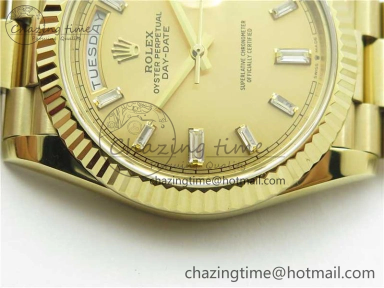 Seasonal Day-Date 40mm 228239 BP New Dial Version 904 YG T Crystal Markers YG Dial on YG President Bracelet A 2809