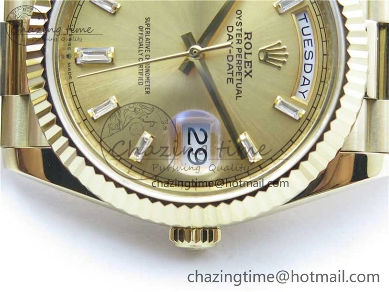 Seasonal Day-Date 40mm 228239 BP New Dial Version 904 YG T Crystal Markers YG Dial on YG President Bracelet A 2809