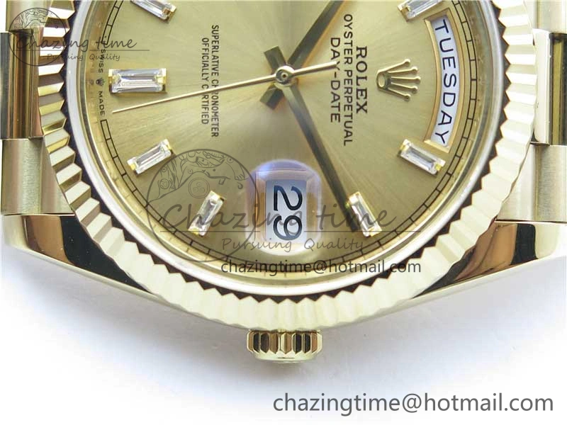 Seasonal Day-Date 40mm 228239 BP New Dial Version 904 YG T Crystal Markers YG Dial on YG President Bracelet A 2809
