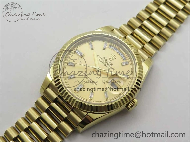 Seasonal Day-Date 40mm 228239 BP New Dial Version 904 YG T Crystal Markers YG Dial on YG President Bracelet A 2809