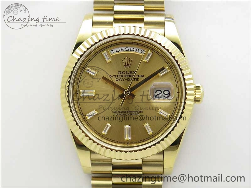 Seasonal Day-Date 40mm 228239 BP New Dial Version 904 YG T Crystal Markers YG Dial on YG President Bracelet A 2809