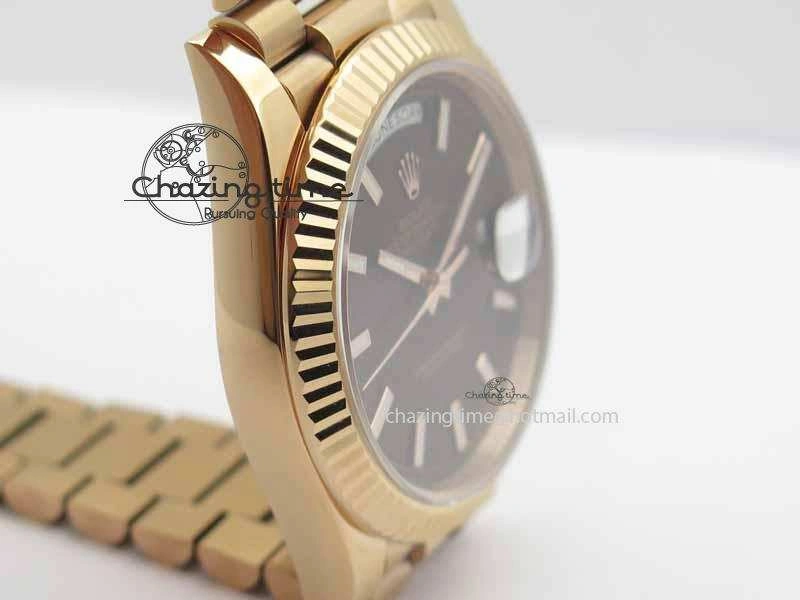 Thermal Day-Date 40mm 228239 RG Noob 1:1 Best Edition Brown Dial On RG President Bracelet A 3709