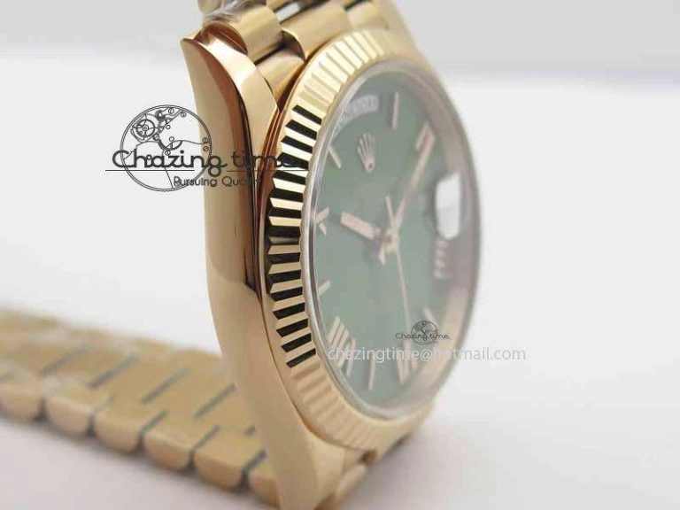 Day-Date 40mm 228239 RG Noob 1:1 Best Edition Green Roman Dial On RG President Bracelet A SunProtective 3706